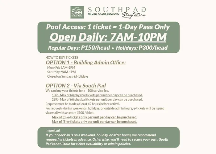South Pad Staycation Sea Residences Sm Mall Of Tower A, B And E Apartamento *